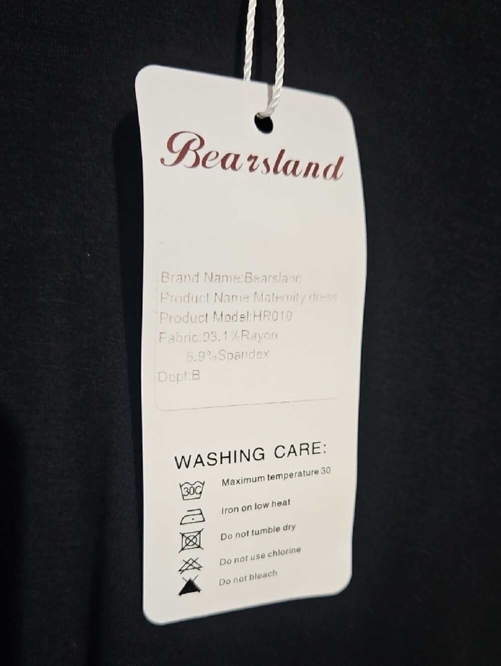 Bearsland Black Nursing-Friendly Midi Dress - Picture 3 of 5